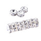 Rhinestone Flower Silver Diamante